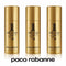 Paco Rabanne One Million Pack of 3 Premium No Gas Deodorants For Men 150ML