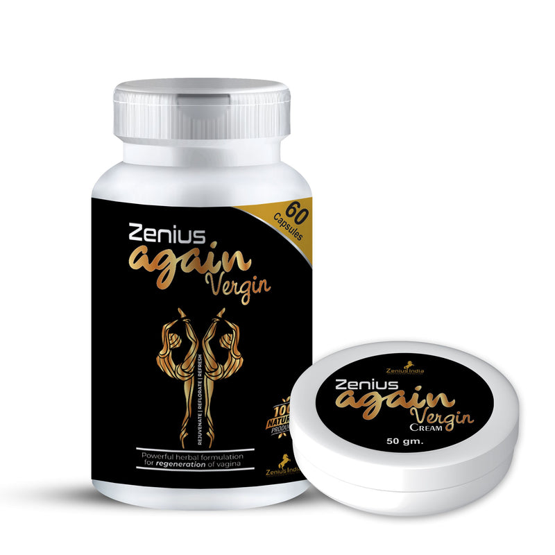 Zenius Again Vergain Kit| female sex mood medicine, stamina booster supplement (60 capsules & 50g cream)