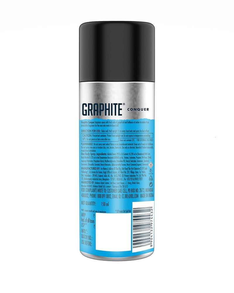 GRAPHITE Conquer Deodorant Body Spray 150 ml