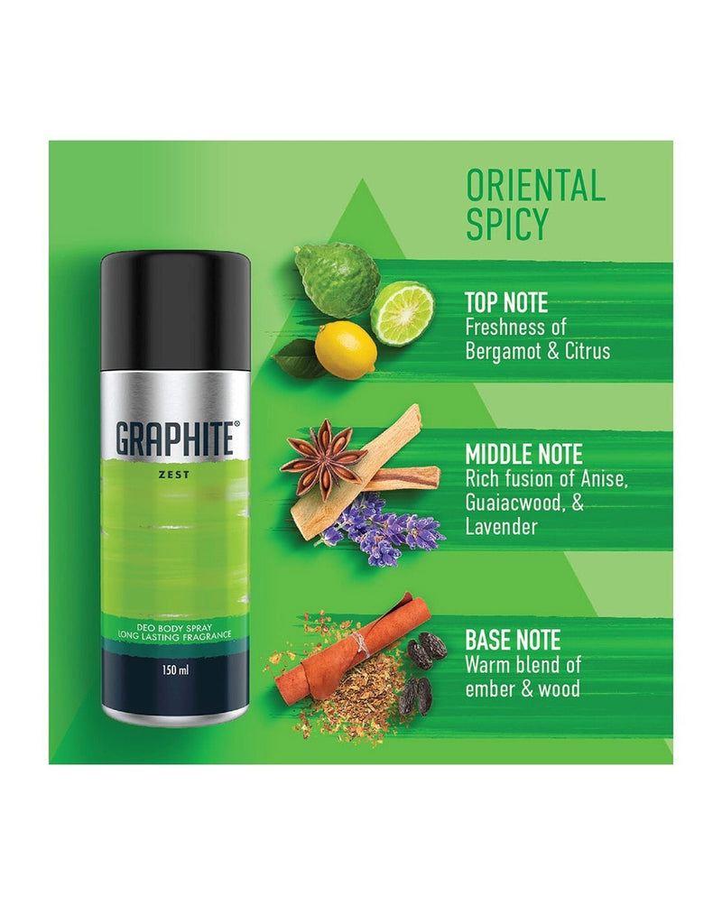 GRAPHITE Zest Deodorant Body Spray 150 ml