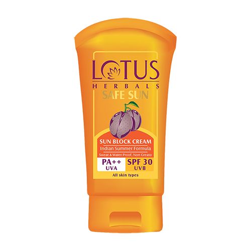 Lotus Herbals Safe Sun Sunscreen Cream SPF 30 UVB: 50 gms