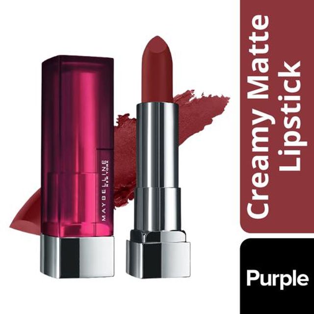 Maybelline New York Creamy Mattes Burgundy Blush Lipstick: 3.9 gms