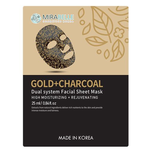 Mirabelle Gold + Charcoal Facial Mask: 25 ml