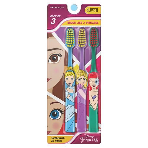 Duvon Disney Princess Toothbrush 3 Pcs