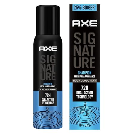 Axe Signature 0% Gas Champion Fresh Aqua Body Deodorant 154ml