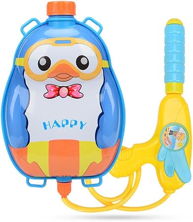 Penguin-Themed Backpack Water Gun | High-Pressure Water Shooter Toy for Kids