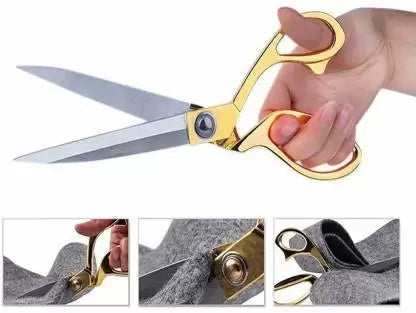 Marvel Products Golden Premium Professional Stainless Steel Cloth Scissor for Tailoring/Sewing, 265mm/10.5Inch Scissors