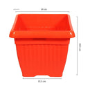 Krish Square Planter - 10 - Red 1 Unit