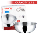 Vinod Platinum Stainless Steel Extra Deep Tasla - 22 cm 2. 4 Litres