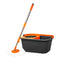 Chakaachak Eco Spin Bucket Mop - Grey & Orange 1 Unit