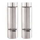 Nelcon Stainless Steel Water Bottle Slim - 350 ml Set of 2