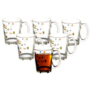 Soogo Snowflake Printed Glass Mug - 290 ml Set Of 6