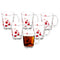 Soogo Primrose Printed Glass Mug - 290 ml Set Of 6