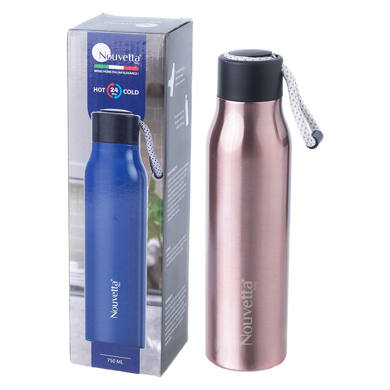 Nouvetta Stainless Steel Bingo Double Wall Bottle (Rose Gold) - 750 ml 1 Unit