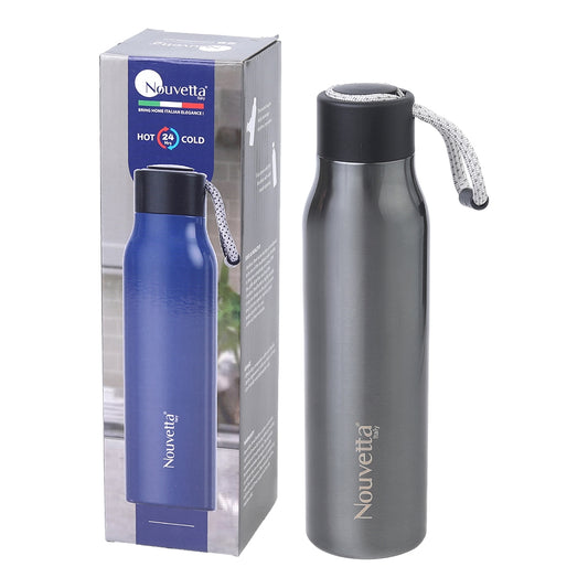 Nouvetta Stainless Steel Bingo Double Wall Bottle (Dark Grey) - 750 ml 1 Unit