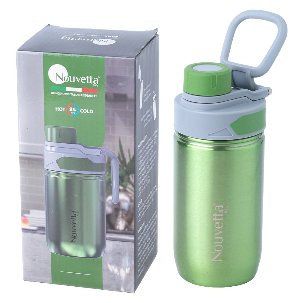 Nouvetta Stainless Steel Moon Double Wall Bottle - Green (350 ml) 1 Unit