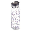 Nouvetta Berry Borosilicate Printed Glass Bottle - Black Lid 750 ml