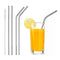 Kvg Stainless Steel Straw With Cleaning Brush Set - 5 Pieces 1 Unit