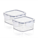 Steelo Sofresh Square Plastic Container - 600 ml Set of 2