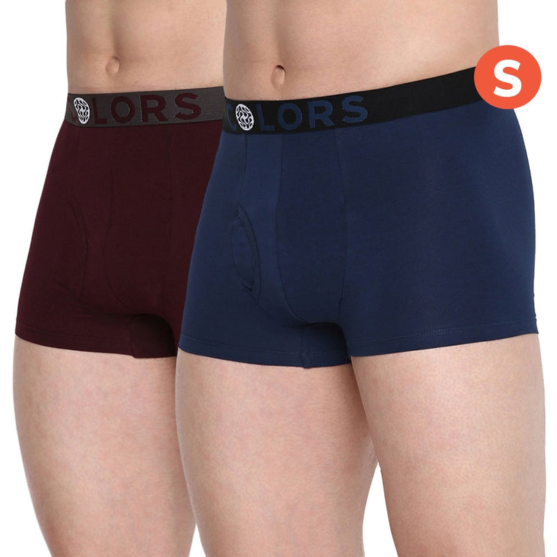 Rupa Frontline Colors Men's Trunk - 80 cm (S) - Blue & Wine 2 Piece