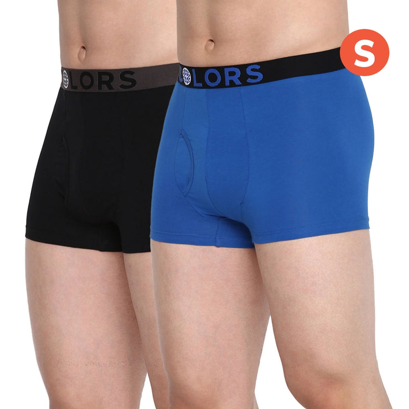 Rupa Frontline Colors Men's Trunk - 80 cm (S) - Blue & Black 2 Piece