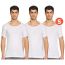 Rupa Jon Round Neck Sleeve Men's Vest - 80 cm (S) - White 3 Piece