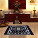 MHF Velvet Polyester Aasan Mat - Blue 1 Unit