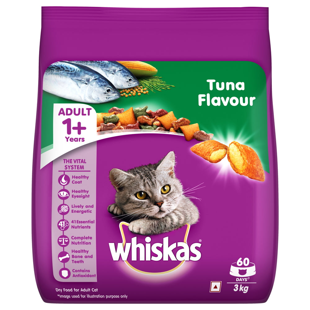 Whiskas Adult Tuna Flavour (1+ Years) 3 kgs