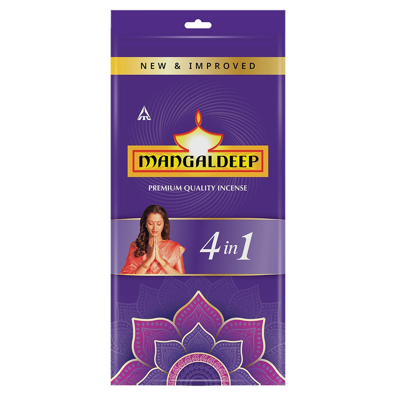 Mangaldeep 4 in 1 Puja Agarbattis 125 g