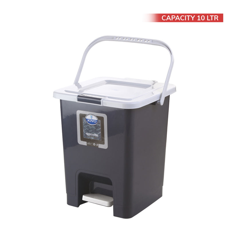 Joyo Square Pedal Dust-Bin - Grey 10 Litres