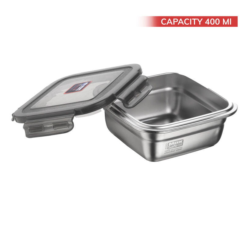 Joyo MaxSafe Stainless Steel Square Food Container 400 ml