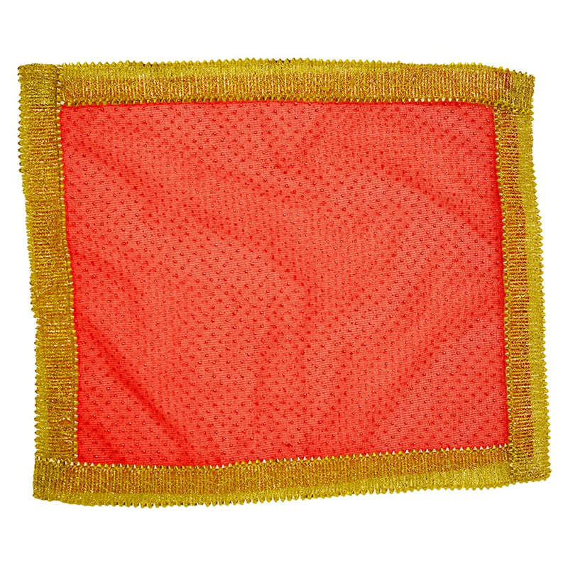 Shubhkart Darshana Puja Red Chunni - 12x15 Inches 1 Unit