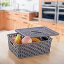 Joyo Cane Basket Medium 41 With Lid (Grey) 1 Unit