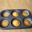 HAZEL Non-Stick 6 Cavity Muffin Tray Black 1 Unit