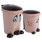 Happy Family All Clean + Minto Pedal Dustbin - Beige 2 Pieces