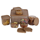 Happy Family Fresco Kitchen Containers Set - Brown 7 Pieces