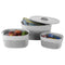 Happy Family Estonia Multipurpose Baskets With Lid - Grey 3 Pieces