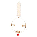 Decorative Gajra Hanging Diya 2 - White & Gold 1 Unit