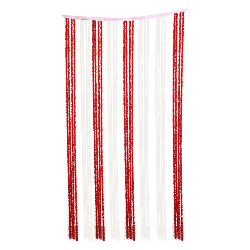 Decorative Woollen Curtain (Red & White) 2.5 x 5 ft 1 Unit