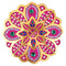 Decorative MDF Brocate Design Rangoli Stencils - Pink 1 Unit