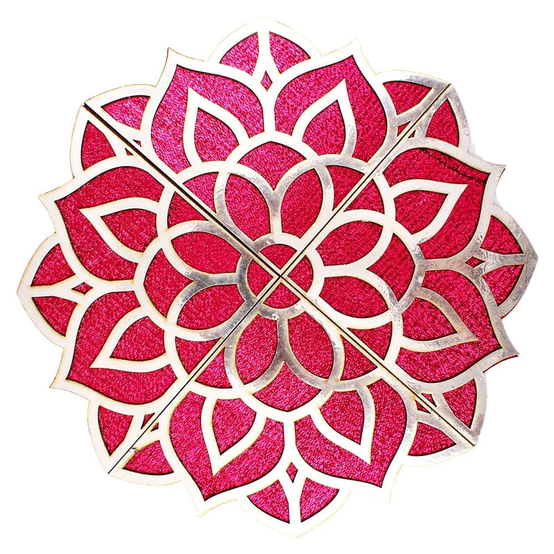 Decorative MDF Shining Rangoli Stencils - Magenta 1 Unit