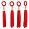 Decorative Woollen Dangler - Red Pack of 4