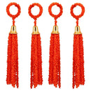 Decorative Woollen Dangler - Orange Pack of 4