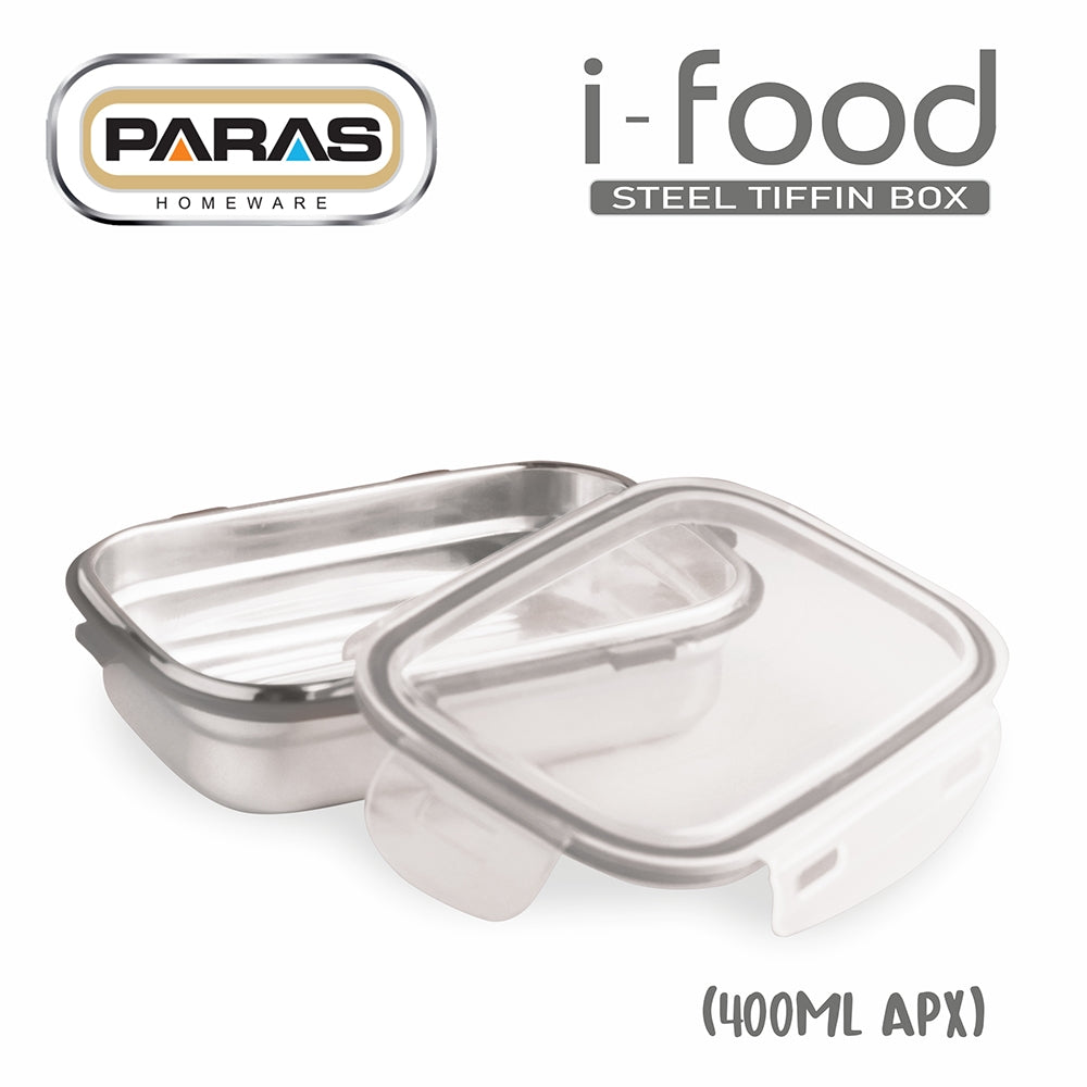 Paras I Food Lunch Box (Grey) 400 ml