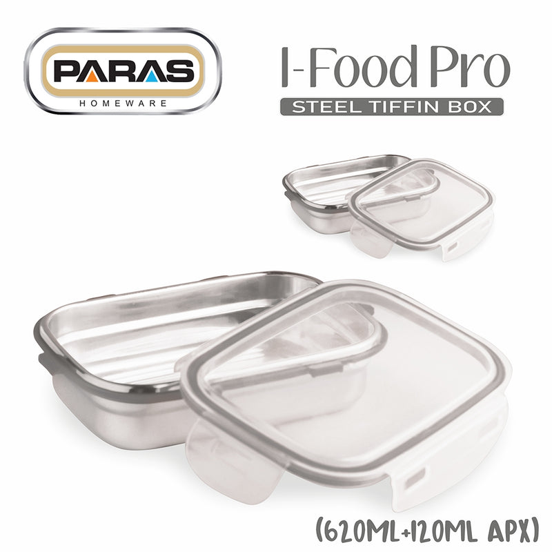 Paras I Food Pro Lunch Box (Grey) 2 Containers