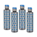 Flair Polka Pet Bottle With Fliptop Lid (1000 ml) - Blue Set of 4