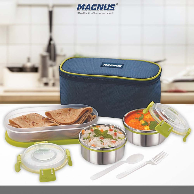 Magnus Avanza 3 Stainless Steel Lunch Box - Green 1 U