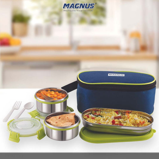 Magnus Avanza 3 Prime Stainless Steel Lunch Box - Green 1 U