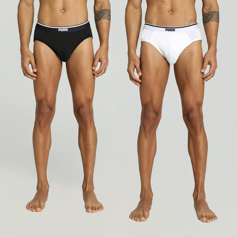 Puma Stretch Brief White & Black 18 (XXL) - Pack Of 2 1 Unit