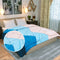 VAA Single Micro Comforter - Blue & Peach 137 x 218 cm